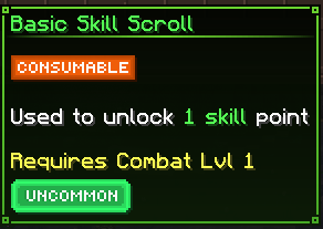 Basic Skill Scroll that unlocks one skill point